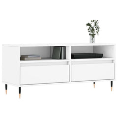 vidaXL TV Cabinet White 100x34.5x44.5 cm Engineered Wood 3