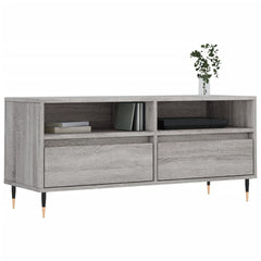 vidaXL TV Cabinet Grey Sonoma 100x34.5x44.5 cm Engineered Wood 3