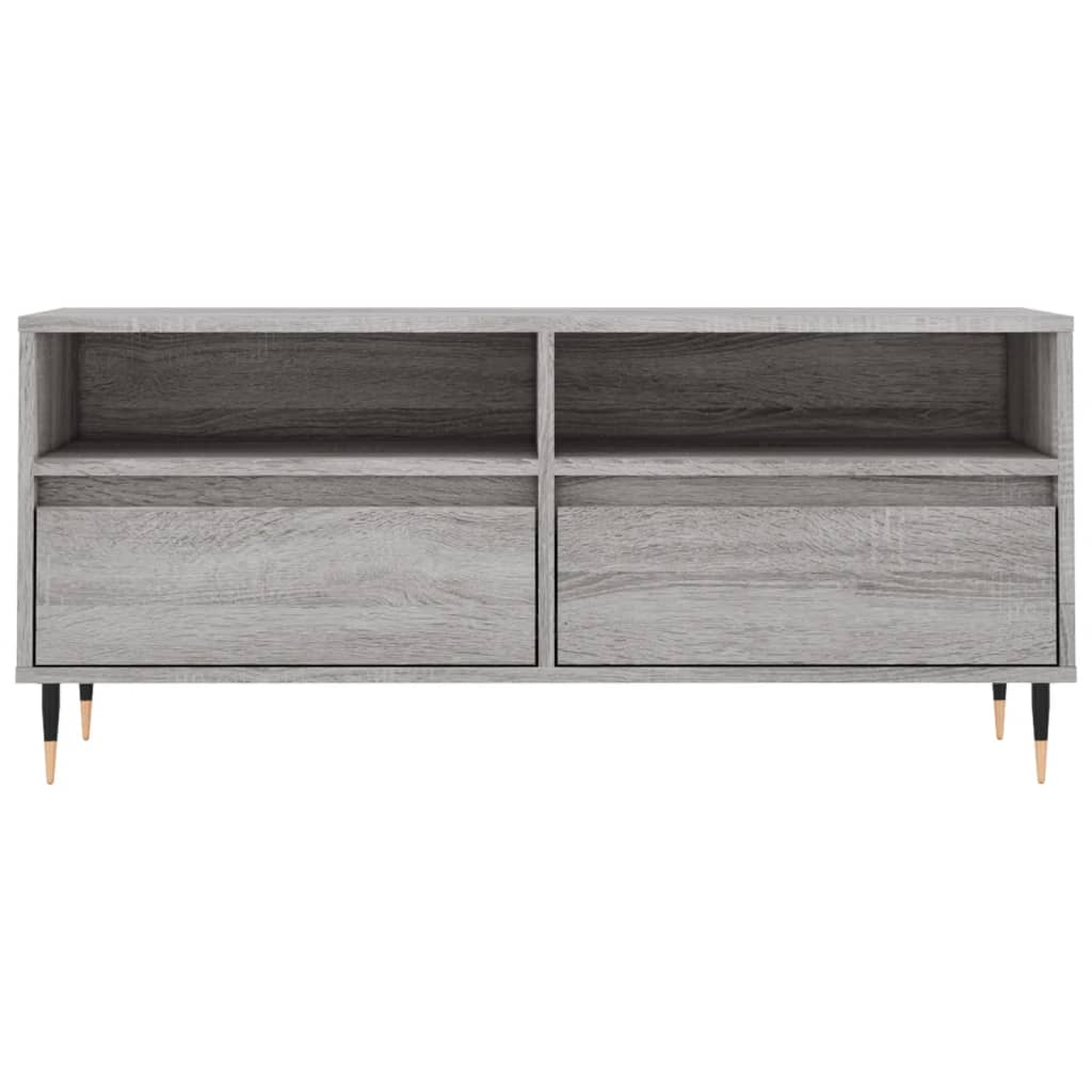 vidaXL TV Cabinet Grey Sonoma 100x34.5x44.5 cm Engineered Wood 5