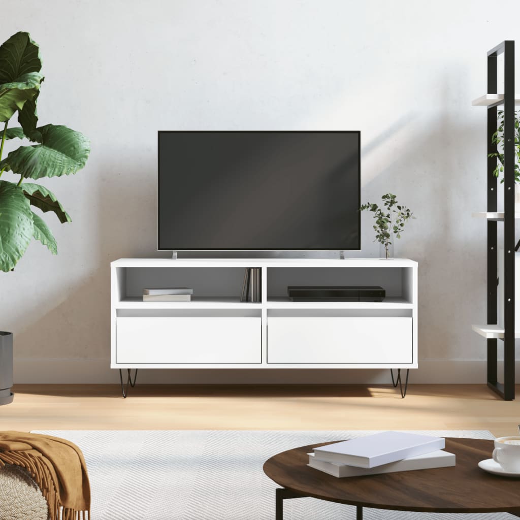 TV Cabinet 100x34,5x44,5 cm Engineered Wood White