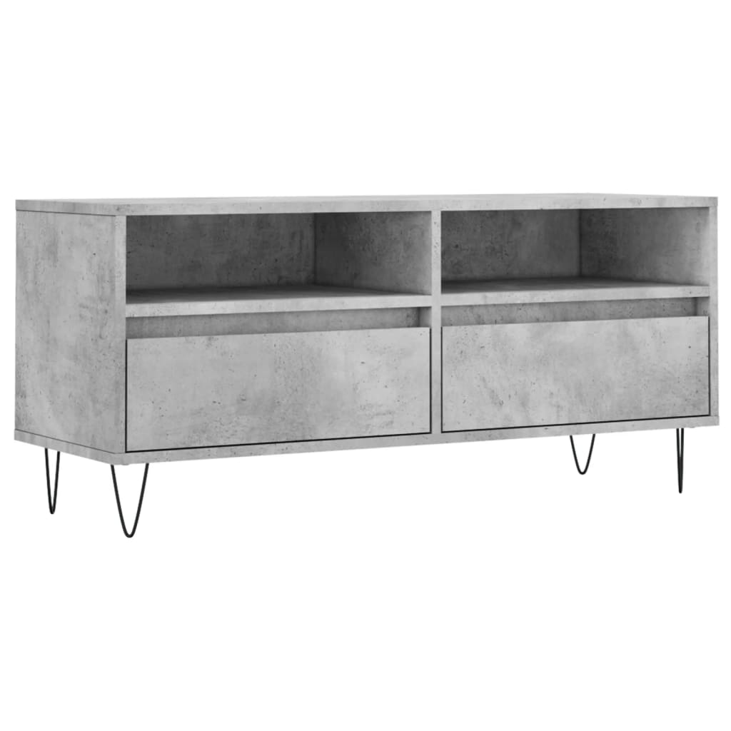 TV Cabinet 100x34,5x44,5 cm Engineered Wood Concrete grey