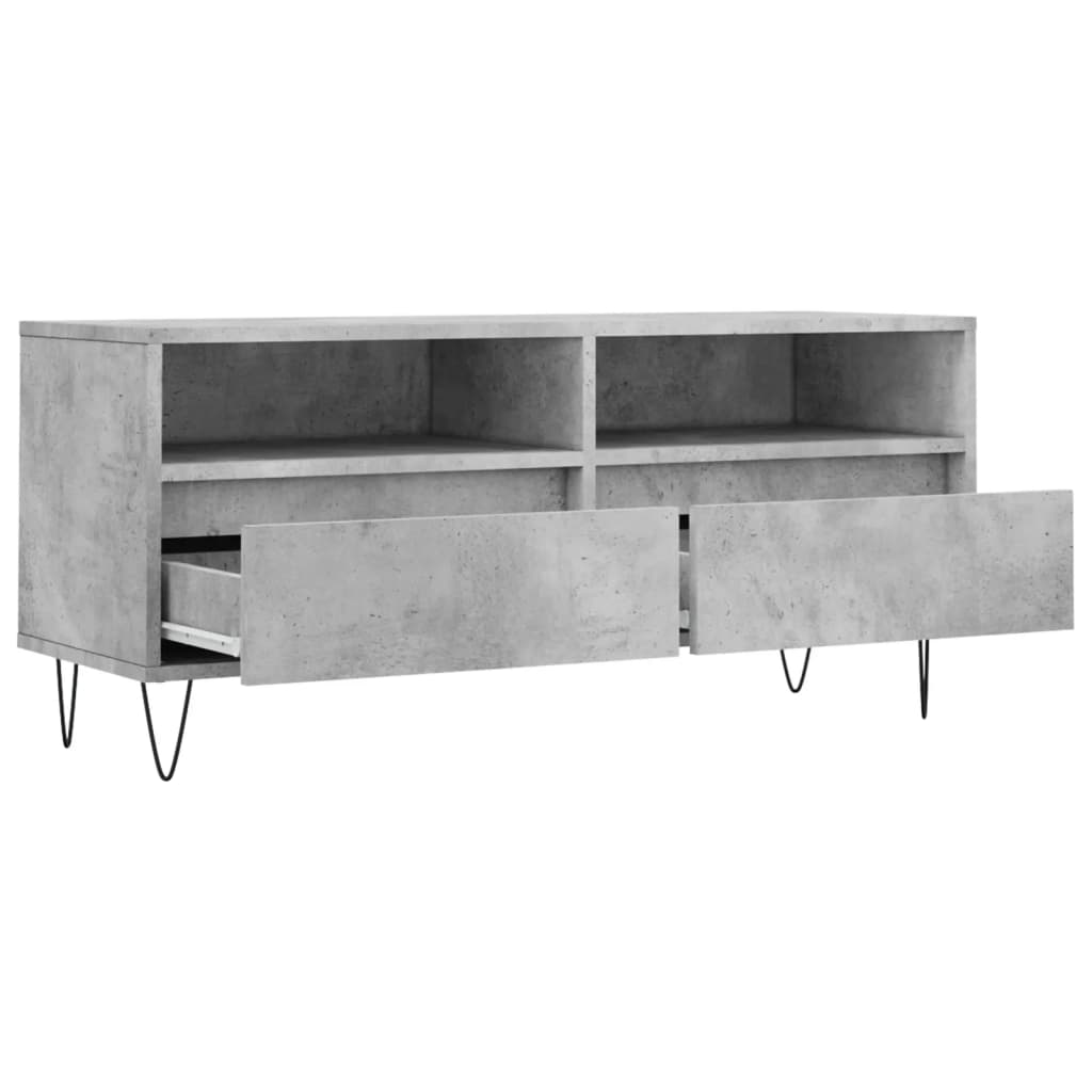 TV Cabinet 100x34,5x44,5 cm Engineered Wood Concrete grey