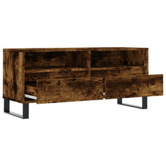 vidaXL TV Cabinet Smoked Oak 100x34.5x44.5 cm Engineered Wood 6