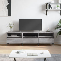 TV Cabinet 150x30x44,5 cm Engineered Wood Grey sonoma