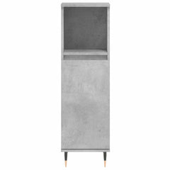 vidaXL Bathroom Cabinet Concrete Grey 30x30x100 cm Engineered Wood 5