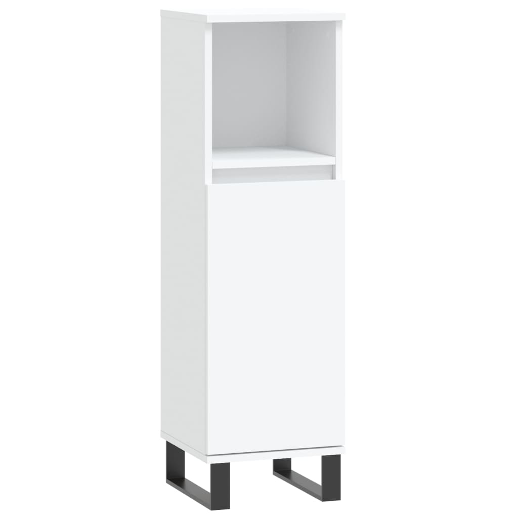 Bathroom Cabinet 30x30x100 cm Engineered Wood White