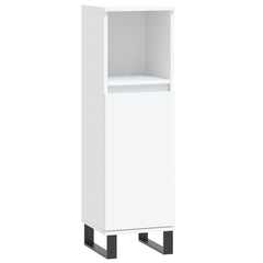 Bathroom Cabinet 30x30x100 cm Engineered Wood White