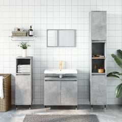 vidaXL Bathroom Cabinet Concrete Grey 58x33x60 cm Engineered Wood 1