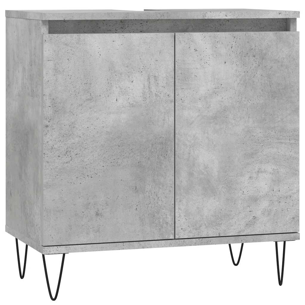 Bathroom Cabinet 58x33x60 cm Engineered Wood Concrete grey
