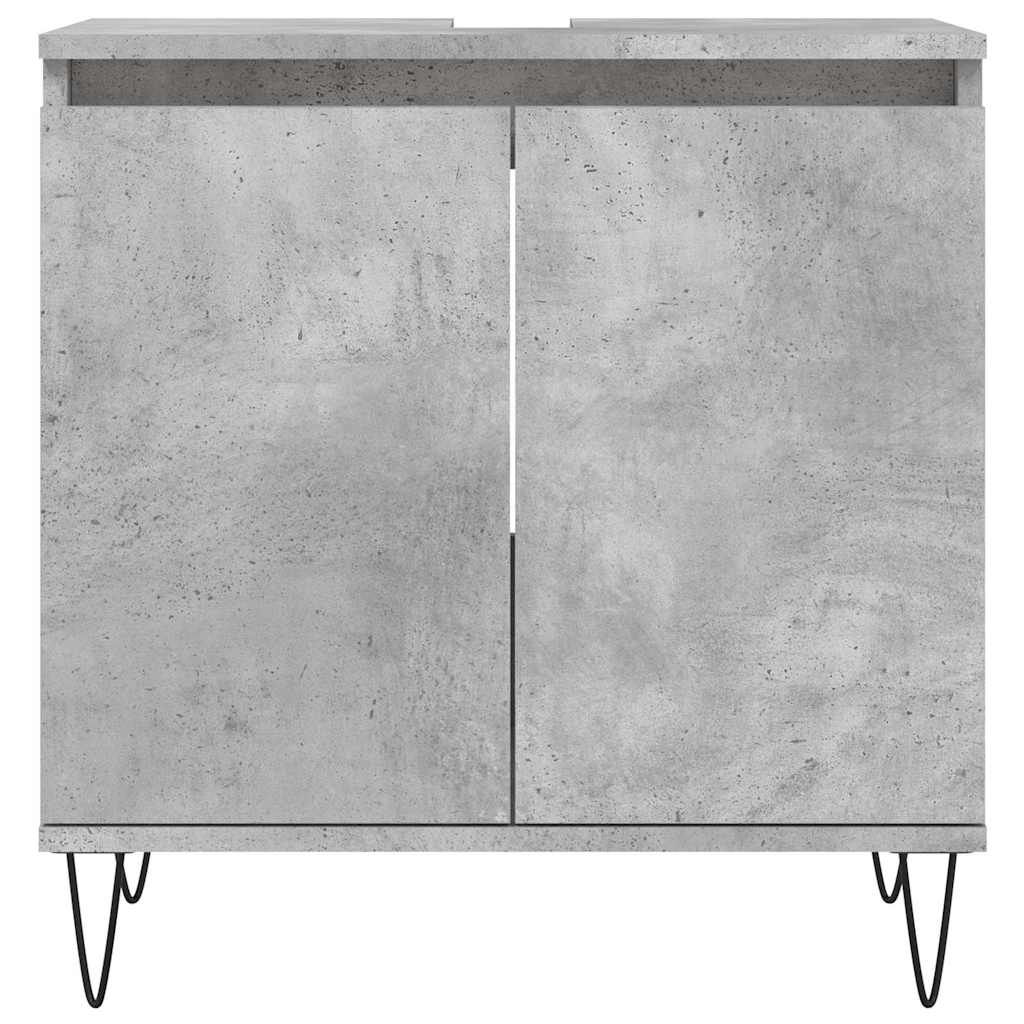 Bathroom Cabinet 58x33x60 cm Engineered Wood Concrete grey