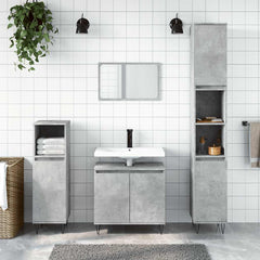 Bathroom Cabinet 58x33x60 cm Engineered Wood Concrete grey