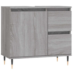 vidaXL Bathroom Cabinet Grey Sonoma 65x33x60 cm Engineered Wood 2