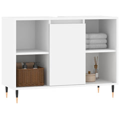 vidaXL Bathroom Cabinet White 80x33x60 cm Engineered Wood 3