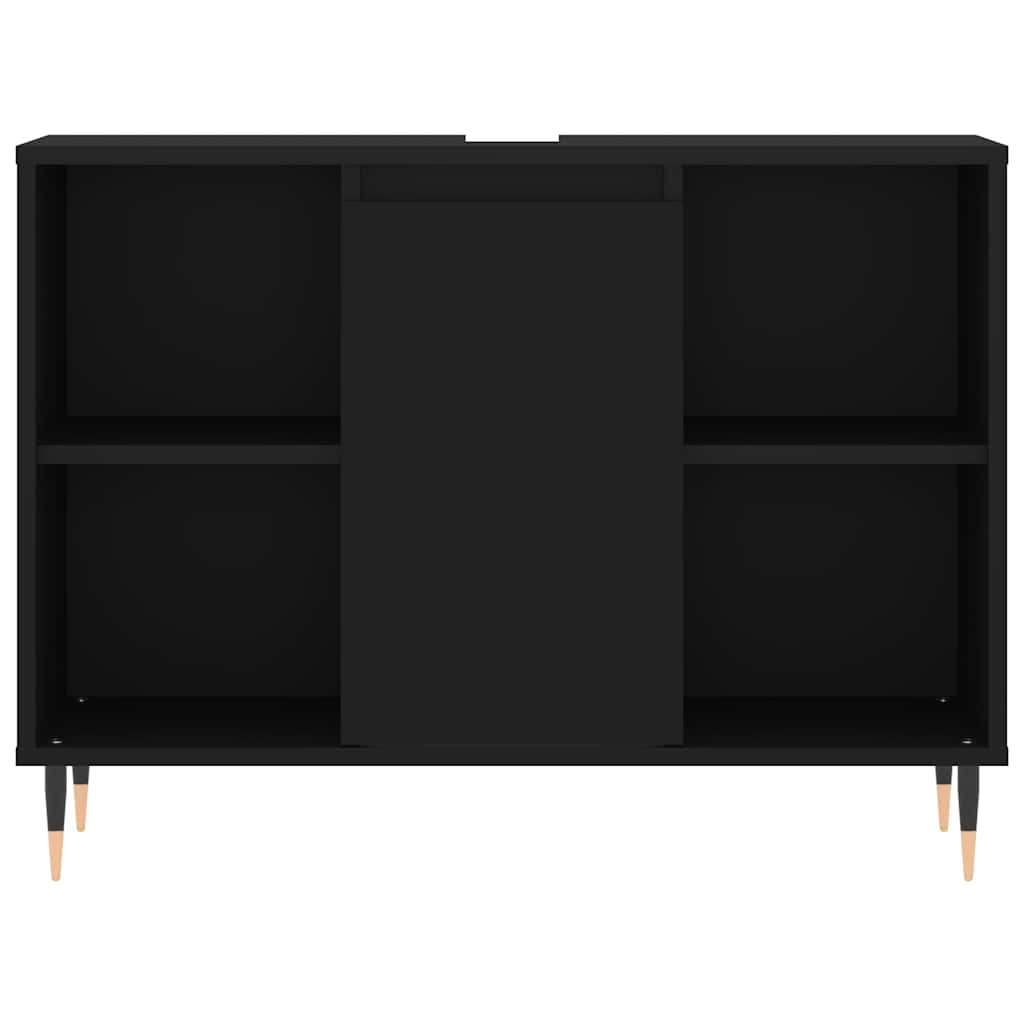 vidaXL Bathroom Cabinet Black 80x33x60 cm Engineered Wood 6