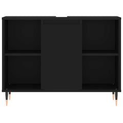 vidaXL Bathroom Cabinet Black 80x33x60 cm Engineered Wood 6