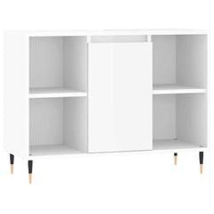 vidaXL Bathroom Cabinet High Gloss White 80x33x60 cm Engineered Wood 2