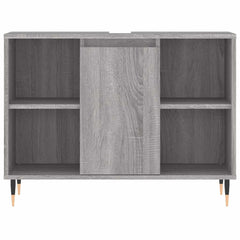 vidaXL Bathroom Cabinet Grey Sonoma 80x33x60 cm Engineered Wood 6