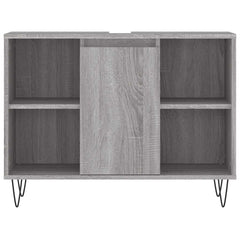 vidaXL Bathroom Cabinet Grey Sonoma 80x33x60 cm Engineered Wood 5