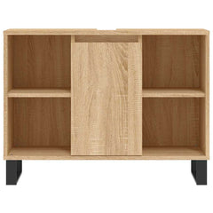 vidaXL Bathroom Cabinet Sonoma Oak 80x33x60 cm Engineered Wood 6
