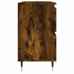 vidaXL Bathroom Cabinet Smoked Oak 80x33x60 cm Engineered Wood 6