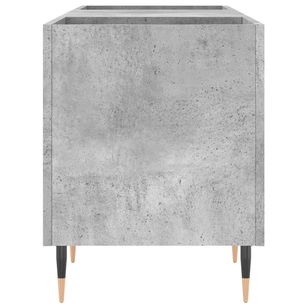 Record Cabinet 121x38x48 cm Engineered Wood Concrete grey