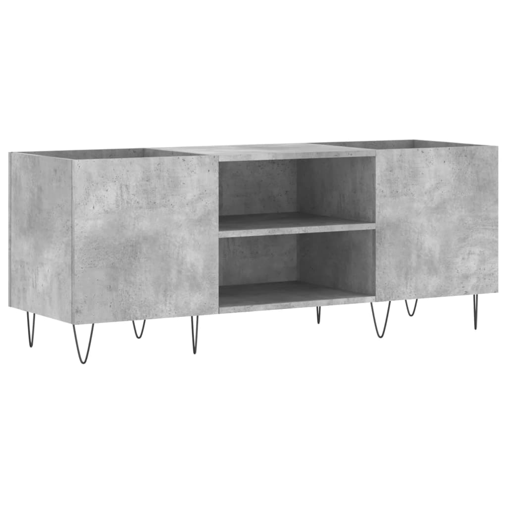 vidaXL Record Cabinet Concrete Grey 121x38x48 cm Engineered Wood 2