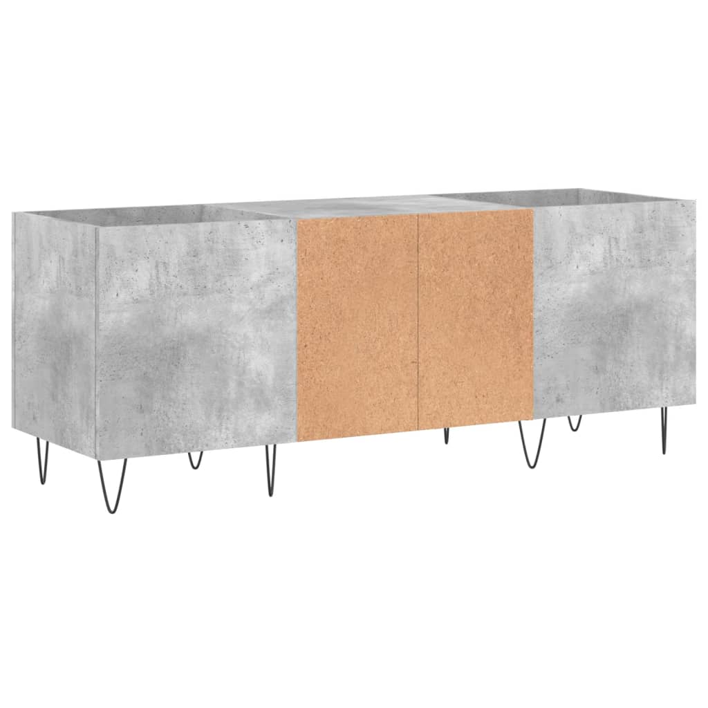 vidaXL Record Cabinet Concrete Grey 121x38x48 cm Engineered Wood 6
