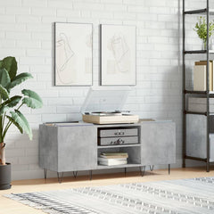 vidaXL Record Cabinet Concrete Grey 121x38x48 cm Engineered Wood 1