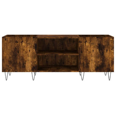 vidaXL Record Cabinet Smoked Oak 121x38x48 cm Engineered Wood 4