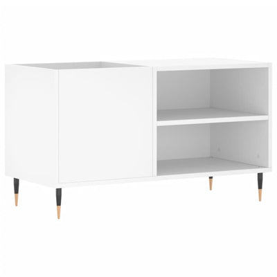 Record Cabinet White 85x38x48 cm Engineered Wood