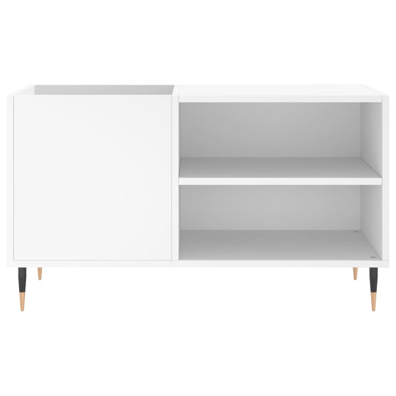 Record Cabinet White 85x38x48 cm Engineered Wood