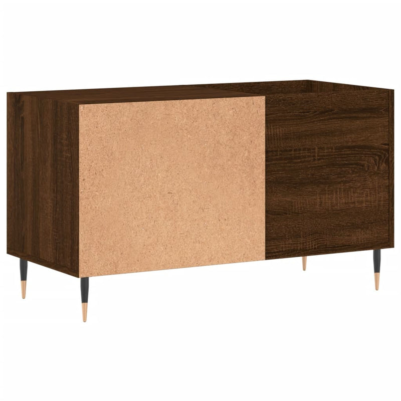 Record Cabinet Brown Oak 85x38x48 cm Engineered Wood