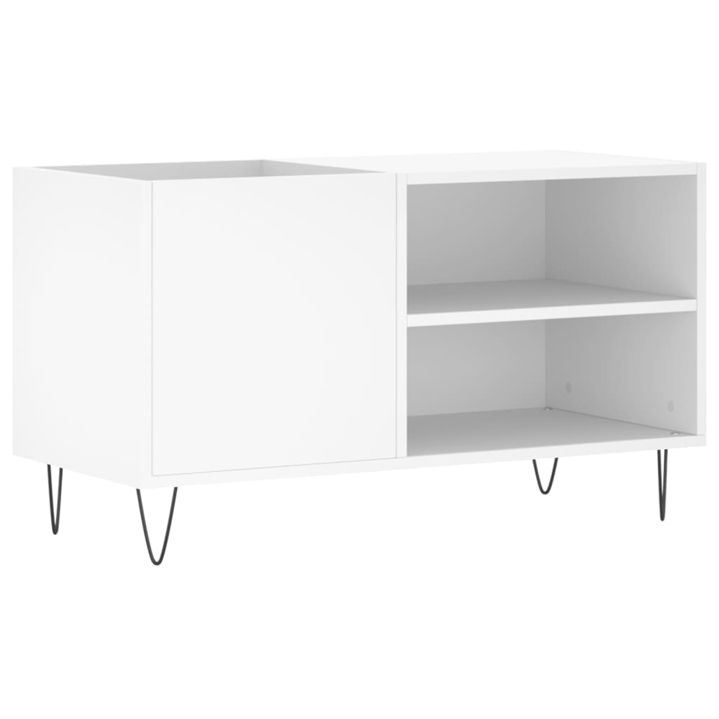 vidaXL Record Cabinet | White | Engineered wood, Iron | Medium | Record Cabinet 2