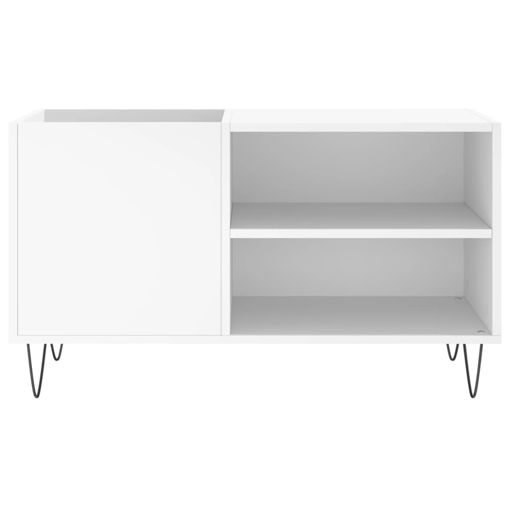 vidaXL Record Cabinet | White | Engineered wood, Iron | Medium | Record Cabinet 4