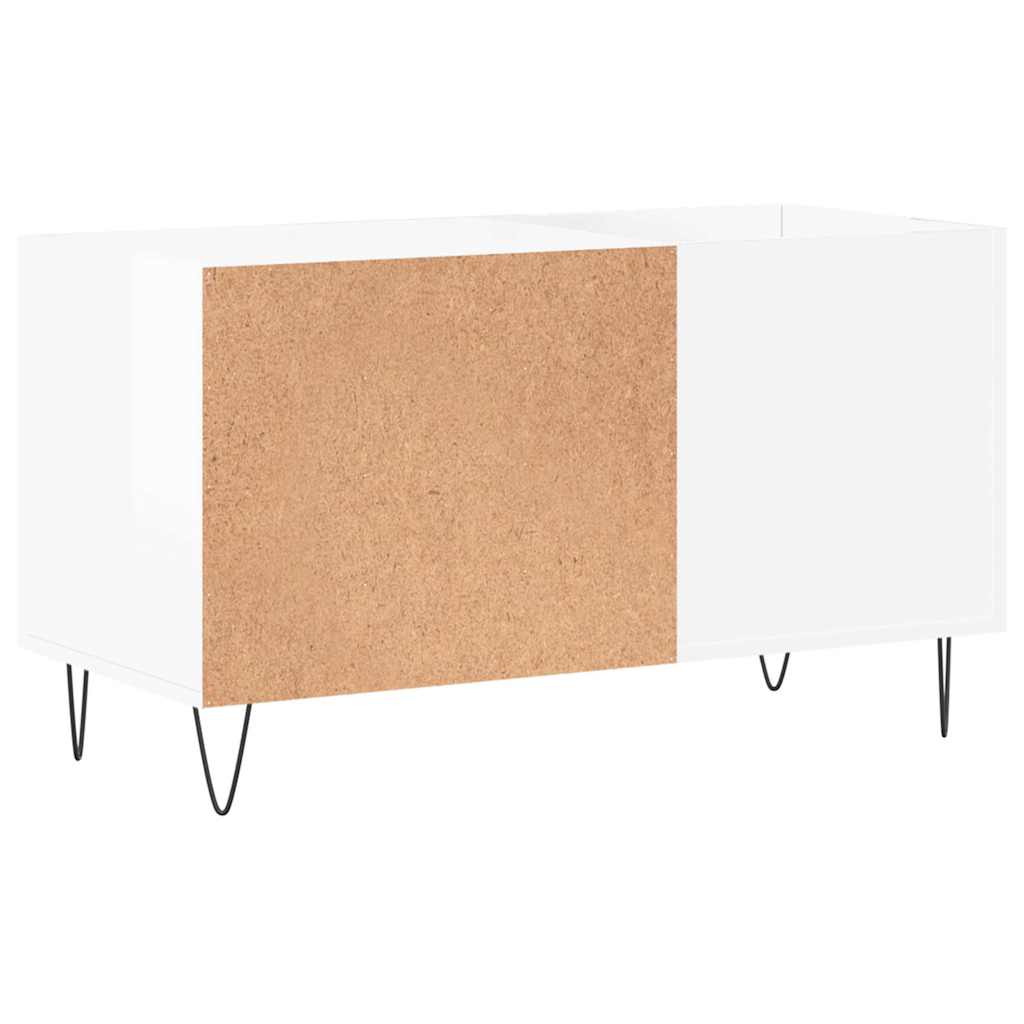 vidaXL Record Cabinet | High gloss white | Engineered wood, iron | 85x38x48 cm 6