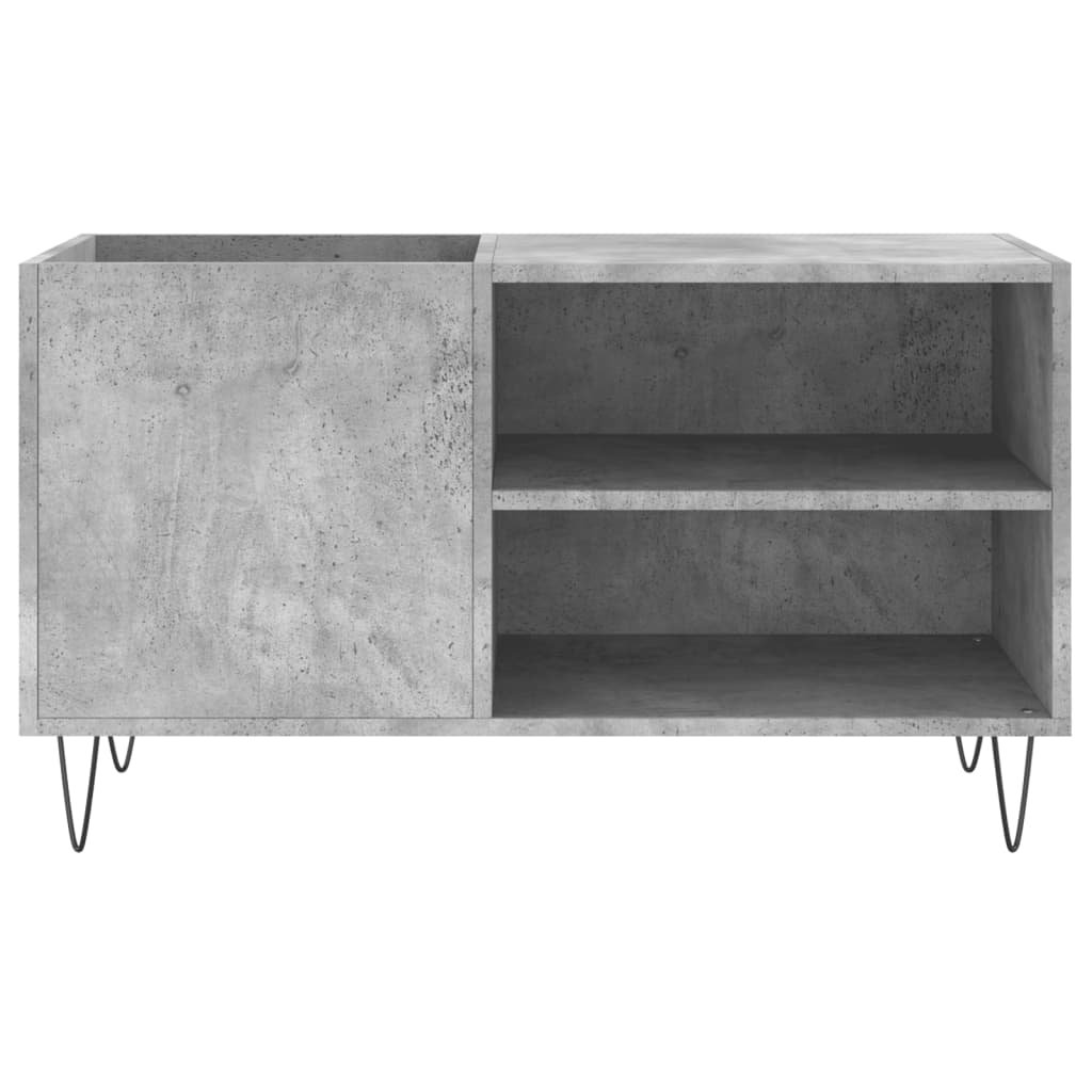 vidaXL Record Cabinet | Concrete grey | Engineered wood, iron | Medium 4