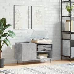 vidaXL Record Cabinet | Concrete grey | Engineered wood, iron | Medium 1