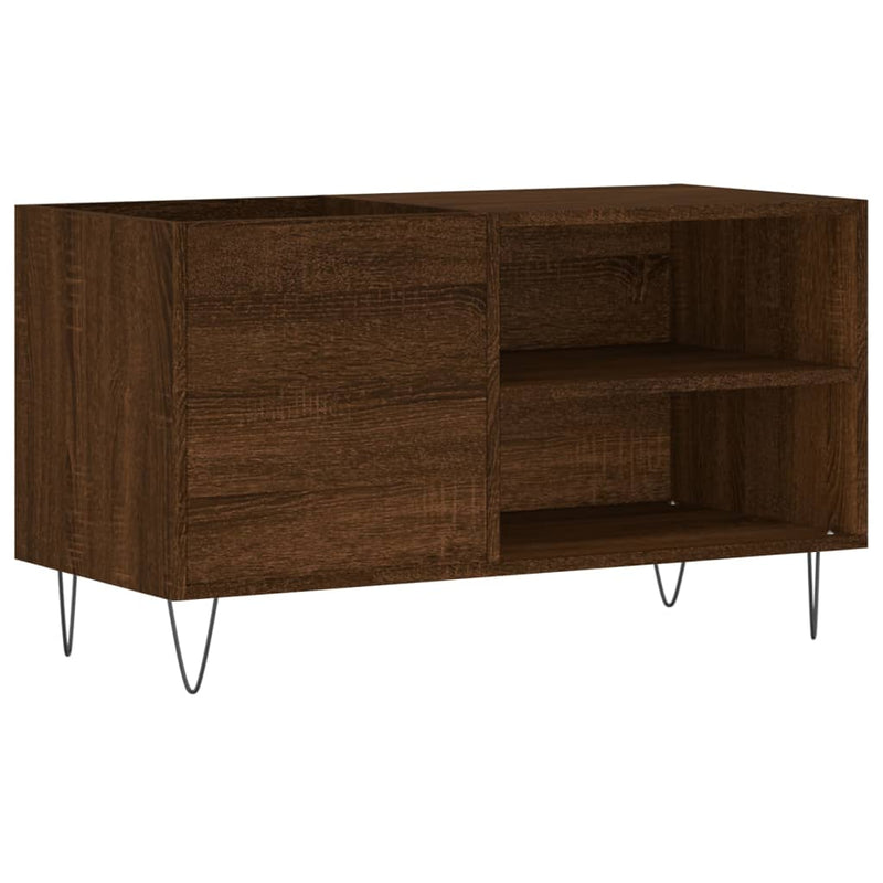 Record Cabinet Brown Oak 85x38x48 cm Engineered Wood