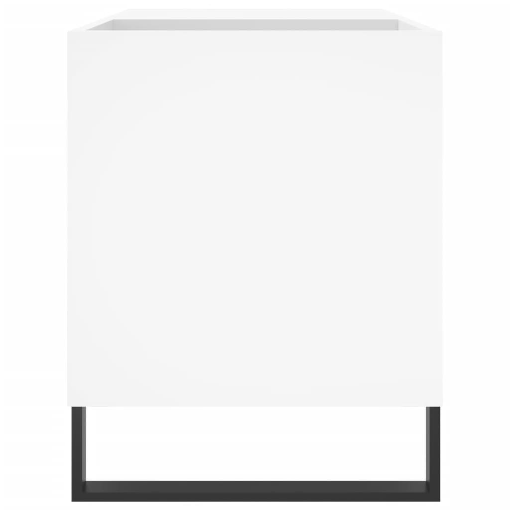 vidaXL Record Cabinet | White | Engineered Wood, Iron | Medium 5