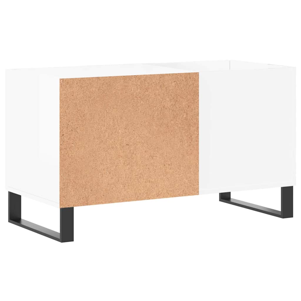 vidaXL Record Cabinet | Glossy White | Engineered Wood, Iron | Medium 6