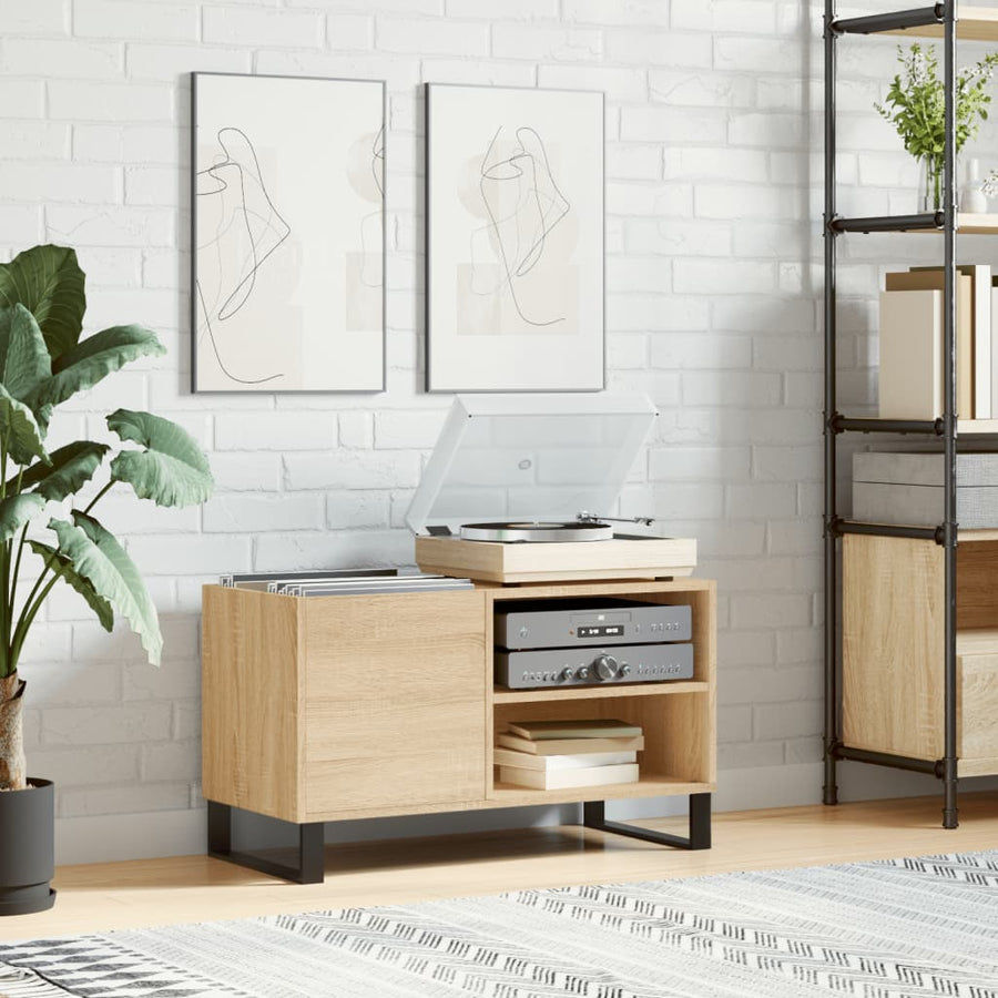 Record Cabinet Sonoma Oak Engineered Wood