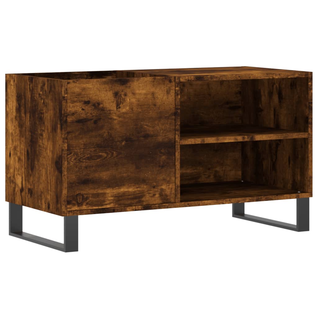 vidaXL Record Cabinet Smoked Oak 85x38x48 cm Engineered Wood 2