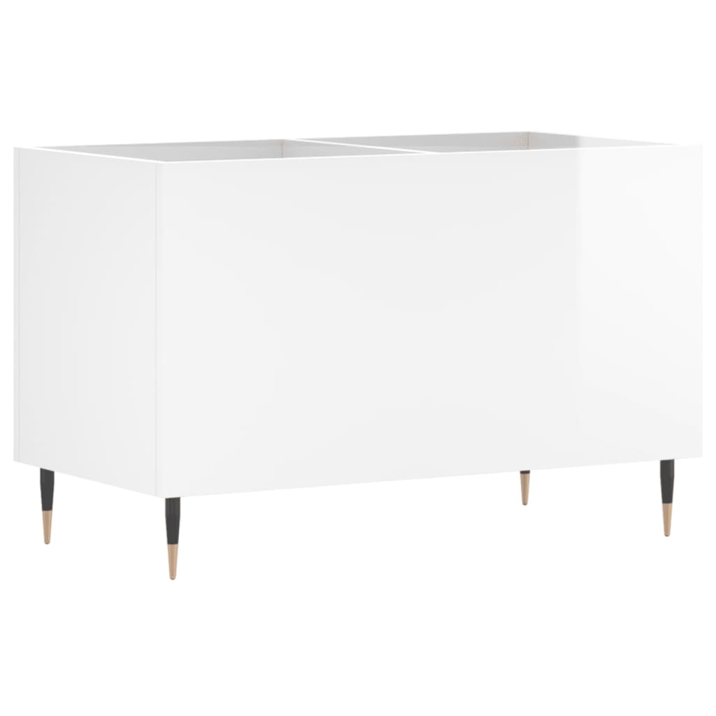 vidaXL Record Cabinet High Gloss White 74.5x38x48 cm Engineered Wood 2