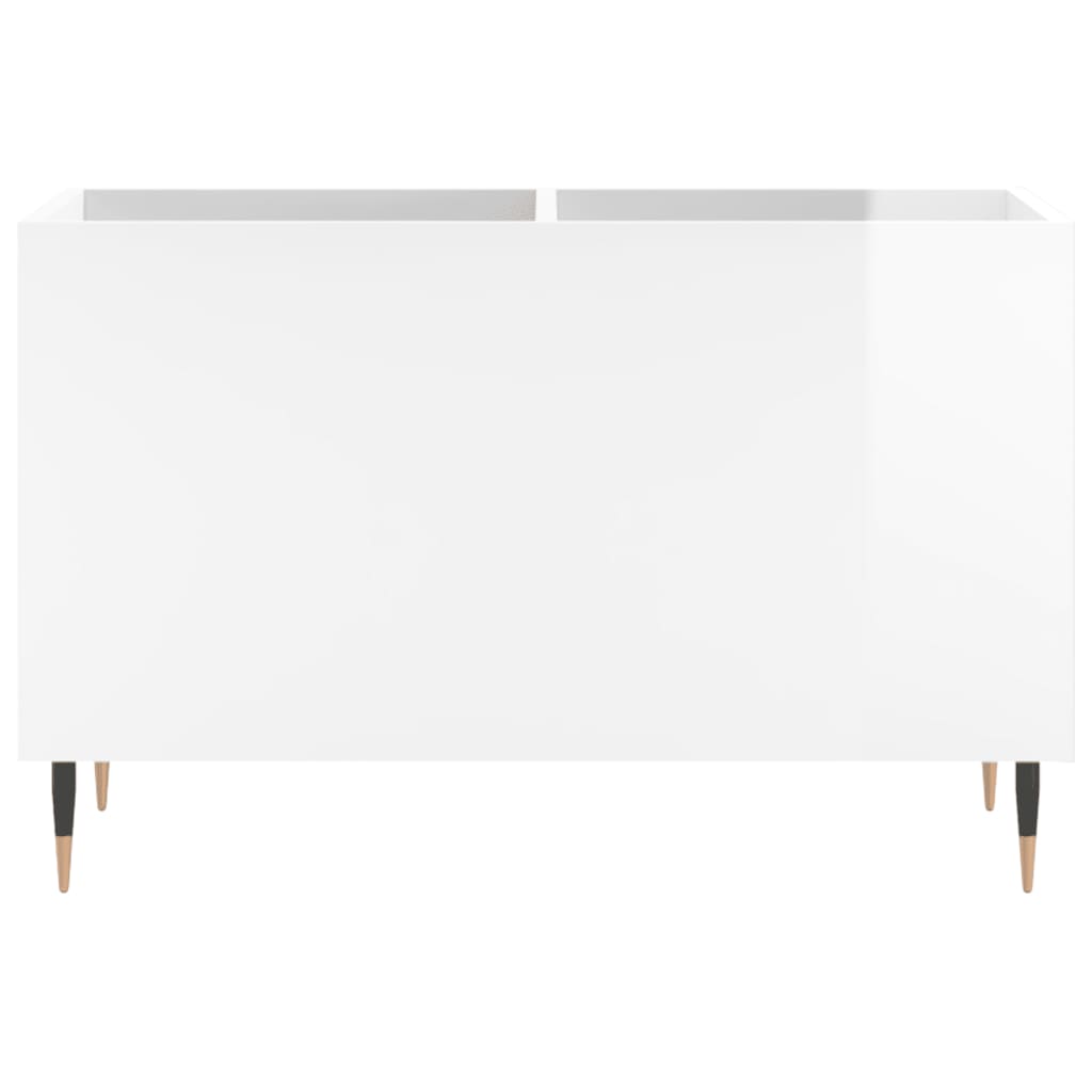 vidaXL Record Cabinet High Gloss White 74.5x38x48 cm Engineered Wood 4