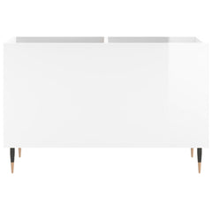 vidaXL Record Cabinet High Gloss White 74.5x38x48 cm Engineered Wood 4