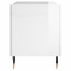 vidaXL Record Cabinet High Gloss White 74.5x38x48 cm Engineered Wood 5
