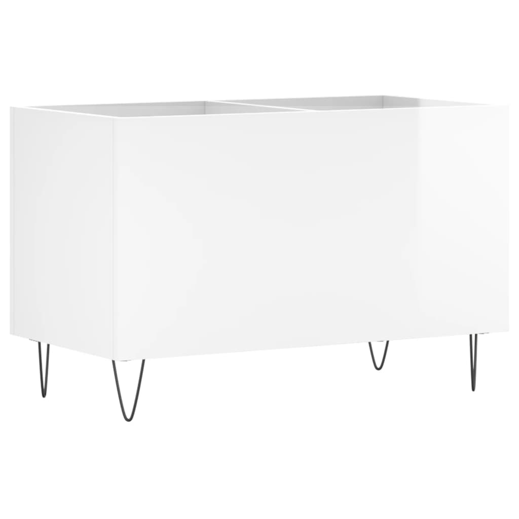 vidaXL Record Cabinet High Gloss White 74.5x38x48 cm Engineered Wood 2