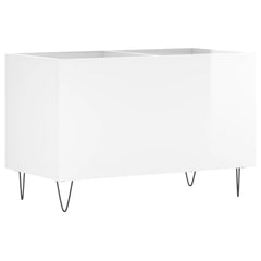 vidaXL Record Cabinet High Gloss White 74.5x38x48 cm Engineered Wood 2