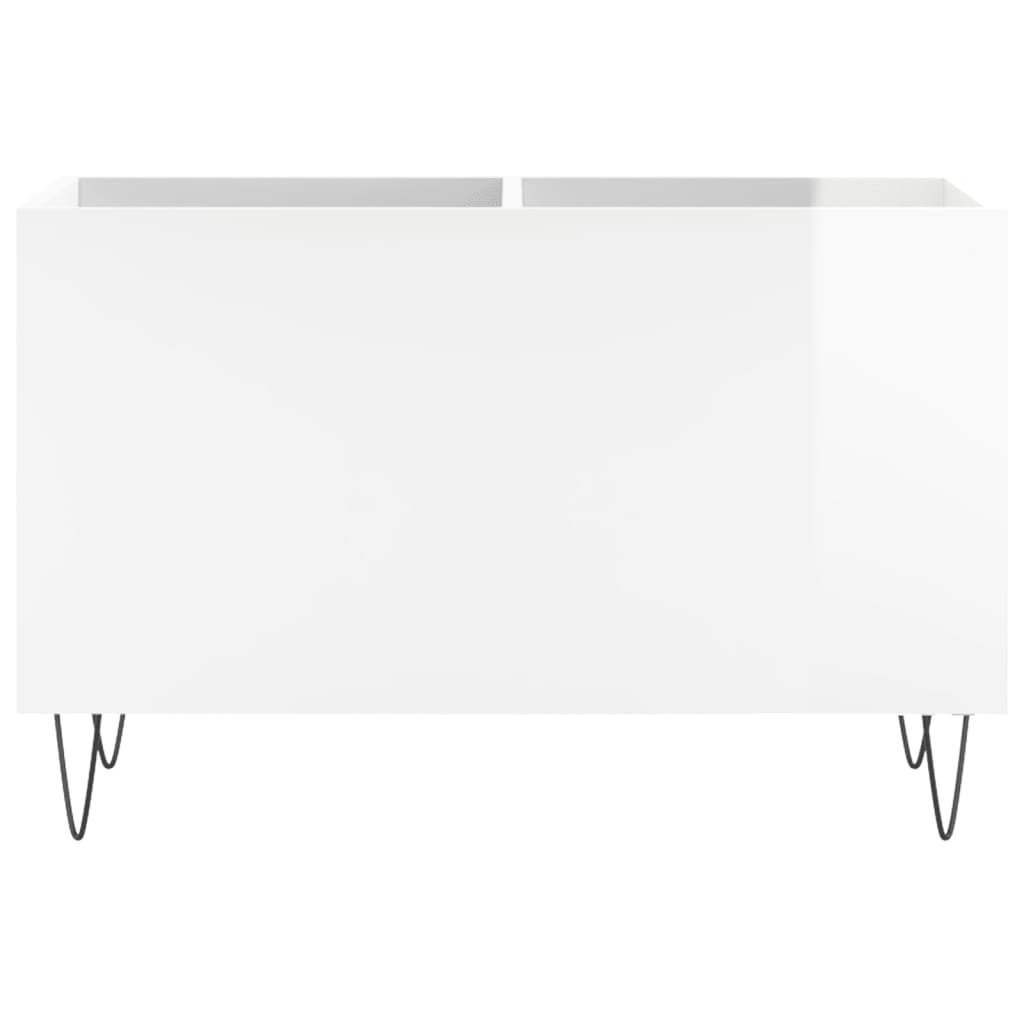 vidaXL Record Cabinet High Gloss White 74.5x38x48 cm Engineered Wood 4