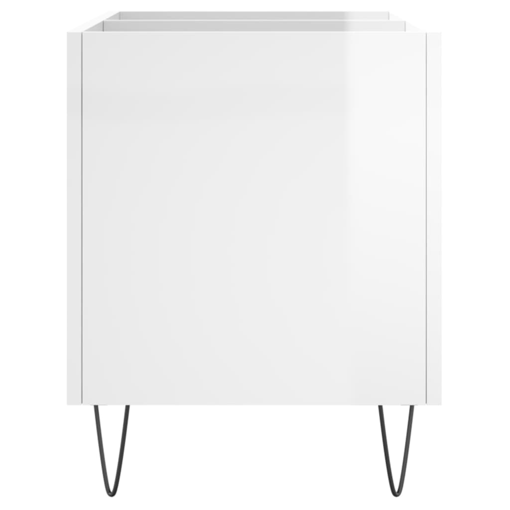 vidaXL Record Cabinet High Gloss White 74.5x38x48 cm Engineered Wood 5